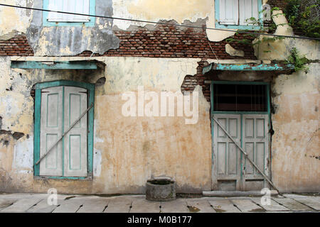 The doors and windows around Kota Lama (Old Town), Semarang, Indonesia. Many old buildings, abandoned ones, and even colonial architecture. Pic was ta Stock Photo