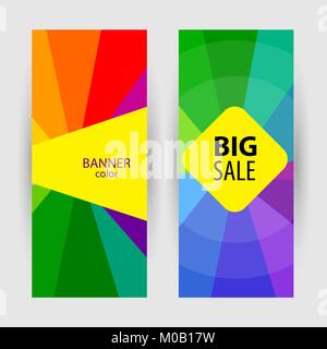 Vertical Banners with text big sale. Abstract summer vector back Stock Vector