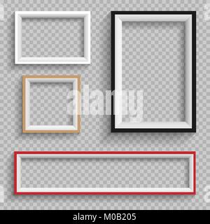 frames set on transparent background Stock Vector