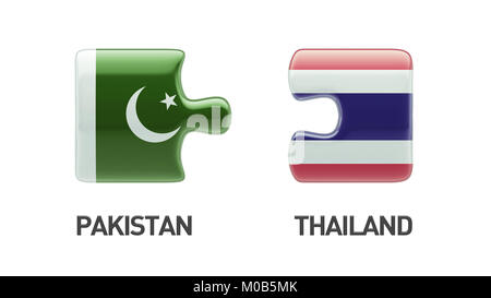 Thailand Pakistan High Resolution Puzzle Concept Stock Photo