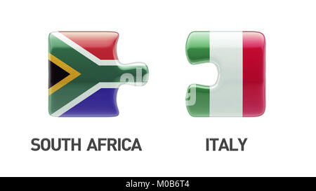 South Africa Italy High Resolution Puzzle Concept Stock Photo