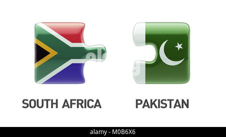 South Africa Pakistan High Resolution Puzzle Concept Stock Photo