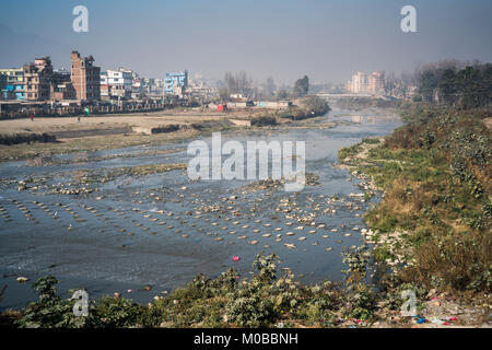 Manohara River, Kathmandu, Nepal, Asia. Stock Photo