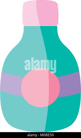 colorful middle mason jar with circle sticker Stock Vector