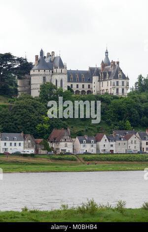 Chaumont-sur-Loire castle.  Chaumont castle  is one of the oldest chateaux of Loire. Stock Photo