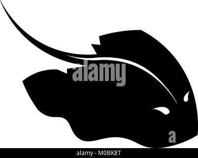 black numb-fish isolated design business logo Stock Vector