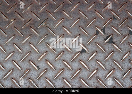 Aluminium dark list with rhombus shapes Stock Photo