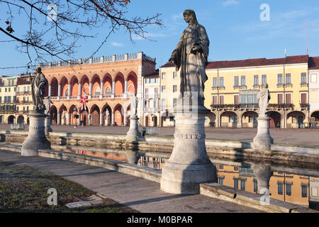 Padova, Italy - January 1, 2013: Prato della Valle square is almost empty in the morning on January 1, 2013 in Padova, Italy. It's the largest city sq Stock Photo