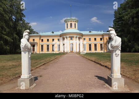 Arkhangelskoe, Moscow, Russia - July 31, 2010: View to the Grand palace of Arkhangelskoye, Moscow, Russia on July 31, 2010. The palace erected in 1784 Stock Photo