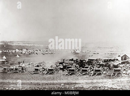 Roger Fenton (1819-1869), Crimean War, the Plateau of Sebastopol Stock Photo