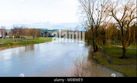 Sauer river, Echternach, Luxembourg Stock Photo