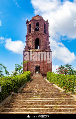 The Old Bell Tower of the St. Augustine Parish Church was built by Spanish missionaries in 1590 at Bantay, Luzon, Philippines. Stock Photo