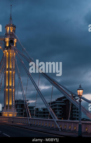 Close up of the Albert Bridge Stock Photo