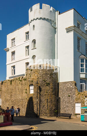 The Imperial Hotel, seen from The Esplanade, Tenby, Pembrokeshire, South Wales Stock Photo