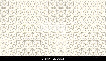 Golden Geometric Pattern 11v1, Increased. Seamless Golden Pattern with Angular Elements of Line and Painted Rhombuses on White Background. Can Use for Stock Vector