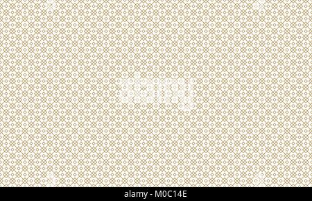 Golden Geometric Pattern 10v1, Increased. Seamless Golden Pattern with Lines and Rhombuses on White Background. Can Use for Wrapping Paper, Textile an Stock Vector