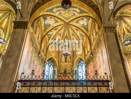 Interior of Basilica of Santa Casa, the Shrine of the Holy House of Virgin Mary. The Sanctuary is the first internationa Stock Photo