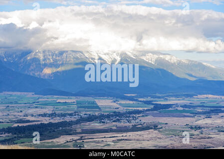 Vista of farmland in Western Montana, near the National Bison Range Stock Photo