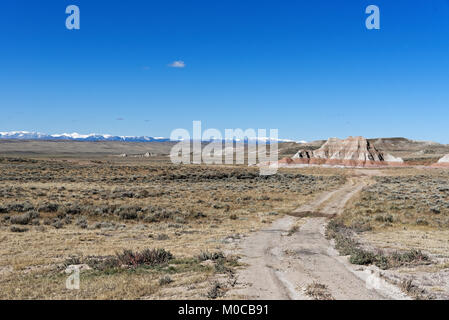 Sandstone formations along US 189 in Wyoming Stock Photo
