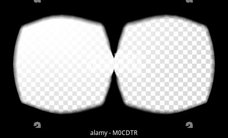 Virtual Reality Glasses Sight View Vector. Overlay Isolated On ...