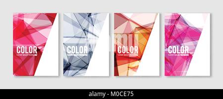 Abstract templates with colorful Geometric Polygons. Vector covers design. Future Poster template. Stock Vector