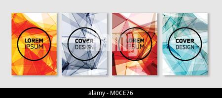 Abstract templates with colorful Geometric Polygons. Vector covers design. Future Poster template. Stock Vector