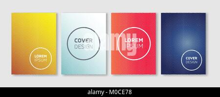 Minimal Vector covers design. Cool Vibrant colors flat illustrations. Future Poster template. Stock Vector
