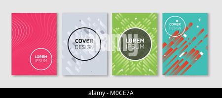 Minimal Vector covers design. Cool Vibrant colors flat illustrations. Future Poster template. Stock Vector