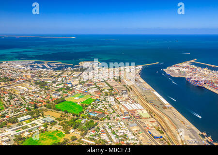 Fremantle Harbour aerial Stock Photo