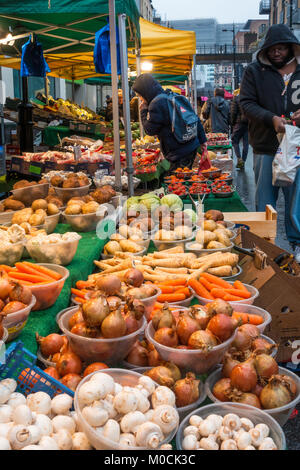 A fruit and veg stall at surrey Street market in Croydon, South London. Stock Photo