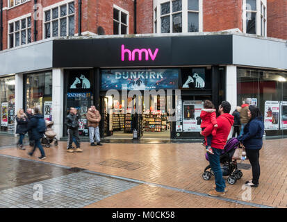 The HMV music and entertainment store in Croydon, South London. Stock Photo