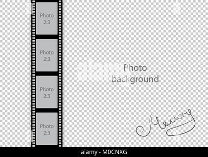 Safe memory photo frame collage templete for photo studio. Vector illustration. Stock Vector