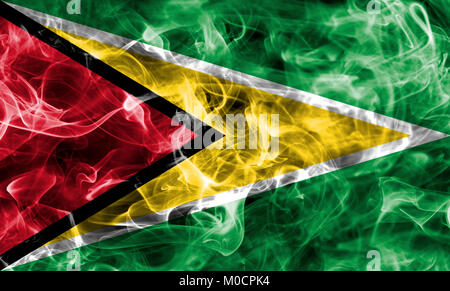 Guyana smoke flag Stock Photo