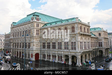 The Vienna State Opera (Wiener Staatsoper) is an Austrian opera house and opera company based in Vienna, Austria Stock Photo