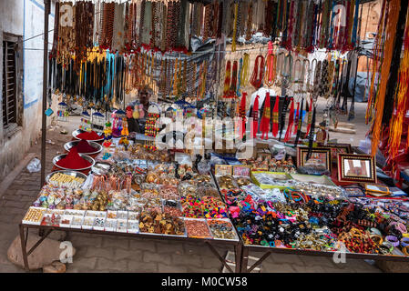 ORCHHA, INDIA - CIRCA NOVEMBER 2017: Souvenir vendor in Indian street Stock Photo
