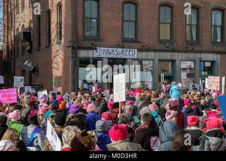 Massachusetts, USA. 20th Jan, 2018. Second Annual Franklin County Women's Rally, Greenfield, Massachusetts, USA. 20th January, 2018 Credit: Susan Pease/Alamy Live News Stock Photo