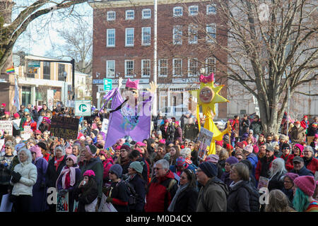Massachusetts, USA. 20th Jan, 2018. Second Annual Franklin County Women's Rally, Greenfield, Massachusetts, USA. 20th January, 2018 Credit: Susan Pease/Alamy Live News Stock Photo