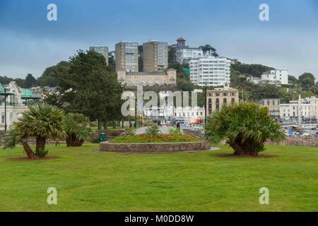 The hotels in Torquay, Torbay, Devon, England Stock Photo