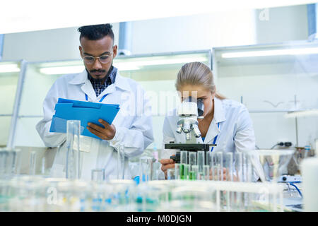 Scientists Doing Research in Lab Stock Photo
