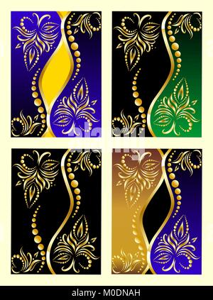 Four abstract backgrounds Stock Vector