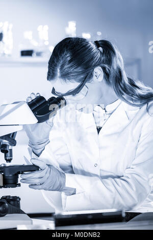 Female health care researchers working in scientific laboratory. Stock Photo