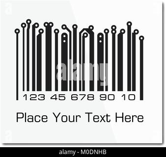 Bar code in PCB-layout style. Vector ilustration. Stock Vector