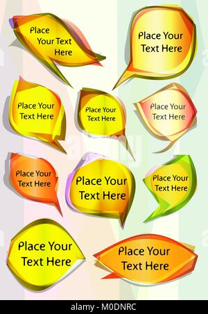 Vector bubbles for speech. Eps10 Stock Vector