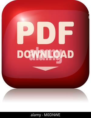 Pdf download button. Vector illustration. Stock Vector