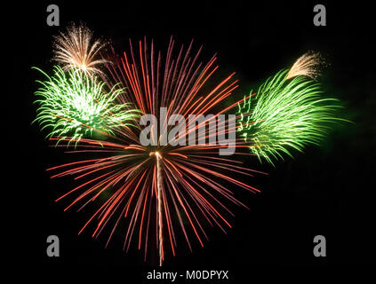 Afterglow Fireworks Show at Balloon Fiesta, Albuquerque, New Mexico, USA Stock Photo