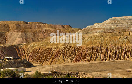 Stockpiles at Freeport-McMoRan Copper & Gold Inc. Tyrone Mine near Silver City, New Mexico, USA Stock Photo