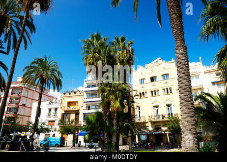 Cityscape of Sitges in 21 September 2017, Spain ( Barcelona ) Stock Photo