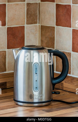 Russel Hobbs stainless steel electric kettle. Stock Photo