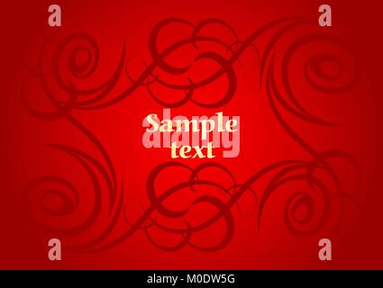 Abstract red background with floral frame Stock Vector Image & Art - Alamy