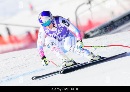 United States' Lindsey Vonn competes in an alpine ski, women's World ...